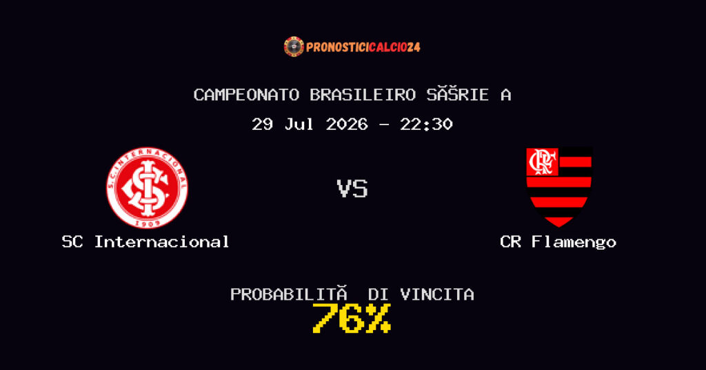 SC Internacional vs CR Flamengo Pronostico Partita – Campeonato Brasileiro Série A – Consigli Scommesse