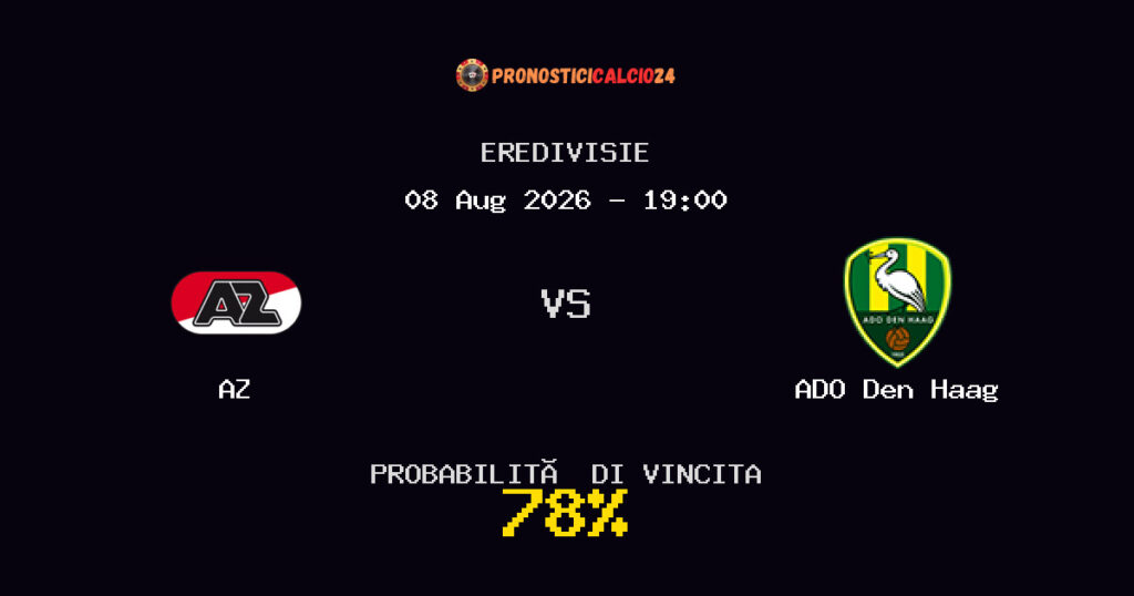 AZ vs ADO Den Haag Pronostico Partita – Eredivisie – Consigli Scommesse
