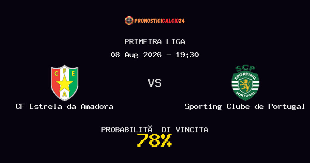 CF Estrela da Amadora vs Sporting Clube de Portugal Pronostico Partita – Primeira Liga – Consigli Scommesse