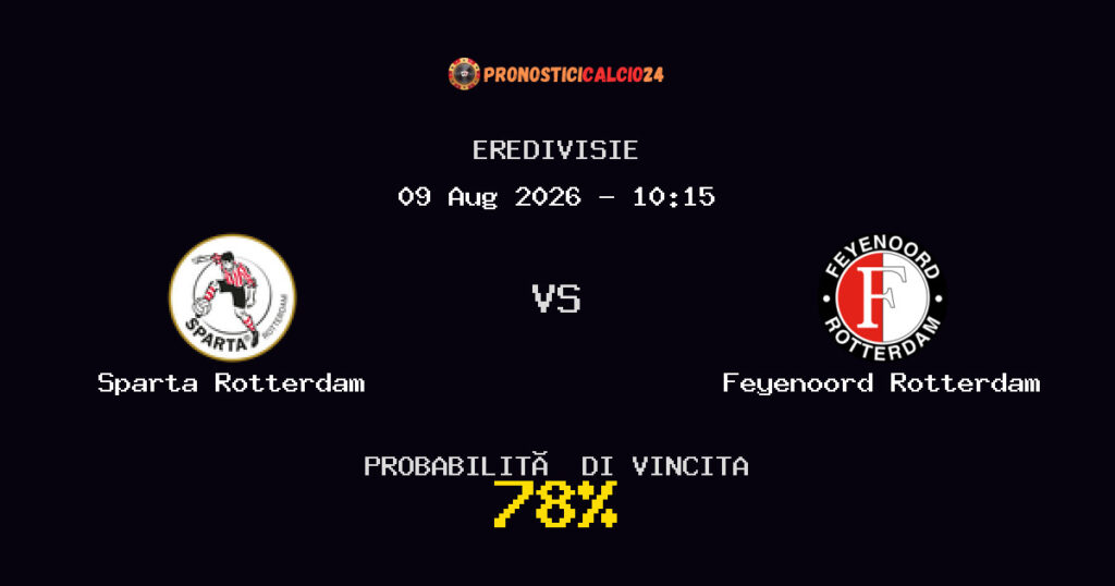 Sparta Rotterdam vs Feyenoord Rotterdam Pronostico Partita – Eredivisie – Consigli Scommesse
