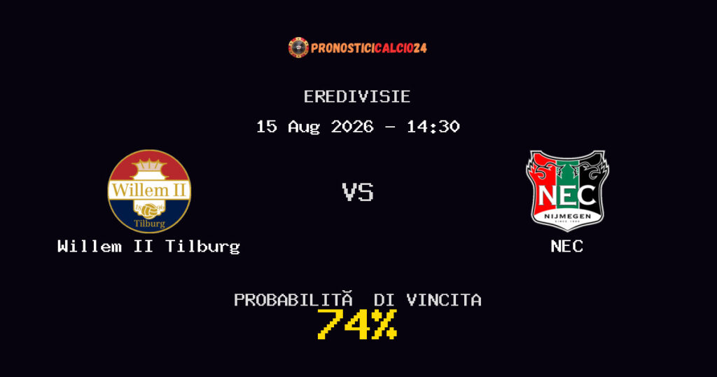Willem II Tilburg vs NEC Pronostico Partita – Eredivisie – Consigli Scommesse