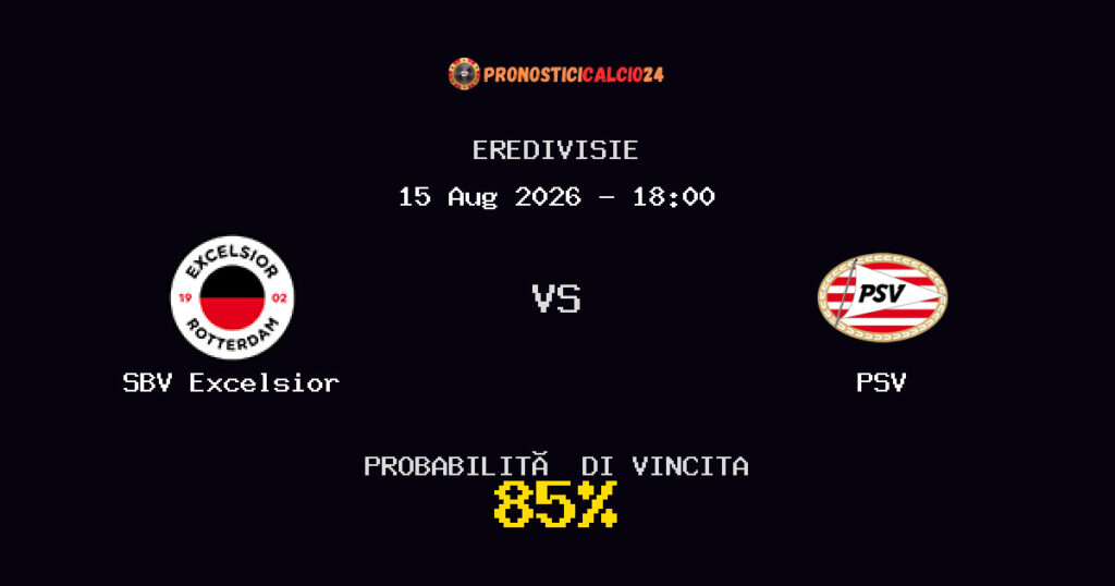 SBV Excelsior vs PSV Pronostico Partita – Eredivisie – Consigli Scommesse