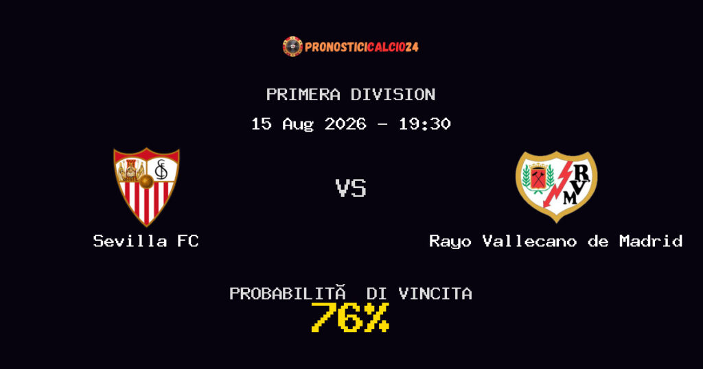 Sevilla FC vs Rayo Vallecano de Madrid Pronostico Partita – Primera Division – Consigli Scommesse