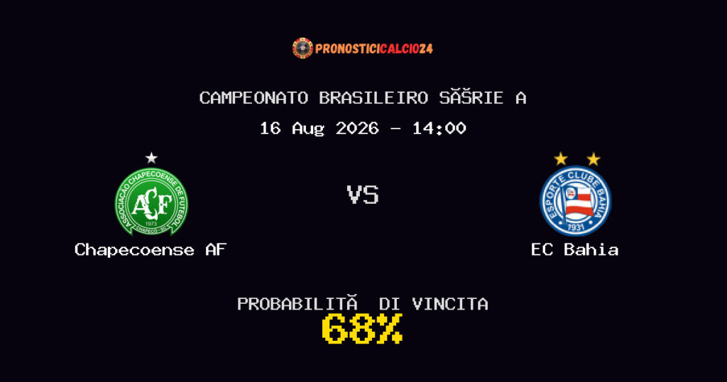 Chapecoense AF vs EC Bahia Pronostico Partita – Campeonato Brasileiro Série A – Consigli Scommesse