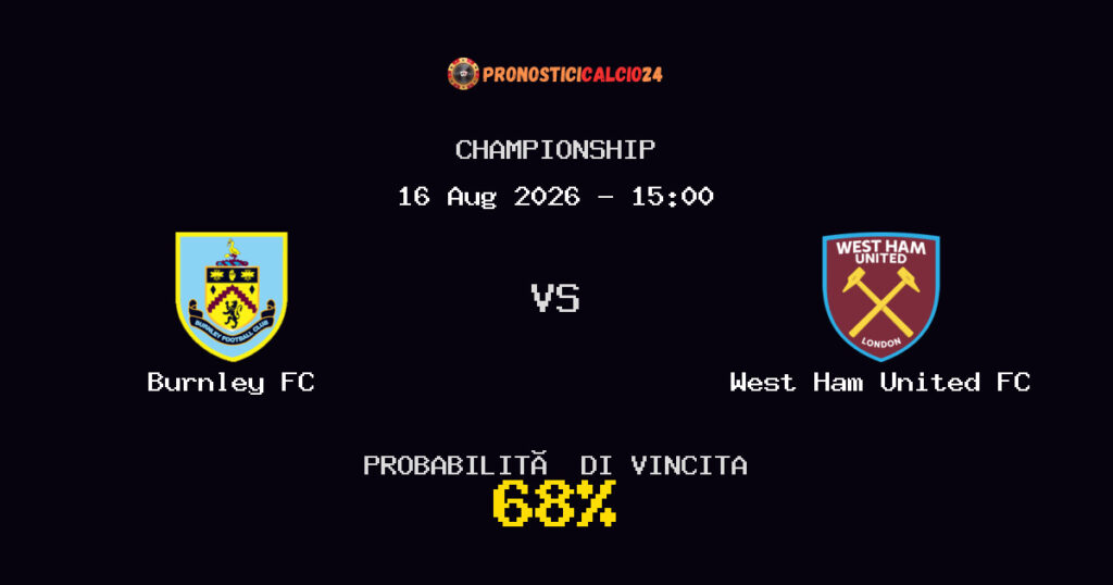 Burnley FC vs West Ham United FC Pronostico Partita – Championship – Consigli Scommesse