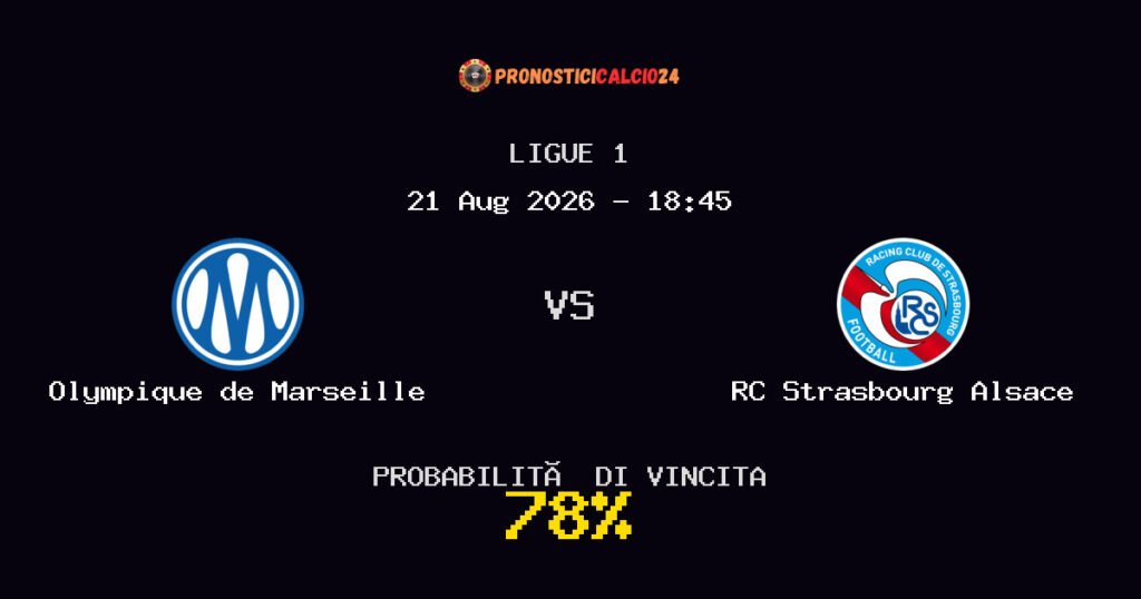 Olympique de Marseille vs RC Strasbourg Alsace Pronostico Partita – Ligue 1 – Consigli Scommesse